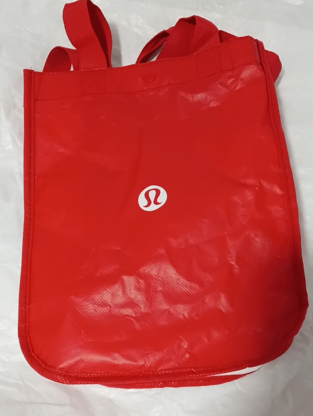 Lululemon Athletica Resuable Red Tote with Logo